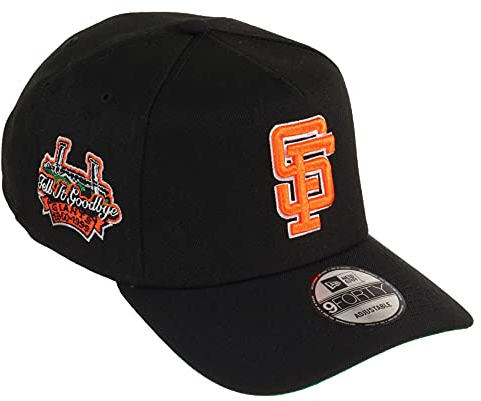 New Era San Francisco Giants MLB Black 9Forty A-Frame Adjustable Cap - One-Size