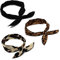 VBNZBK Lot de 3 Bandeaux en Fil Métallique, Bandeaux Réglables à Imprimé Animal pour Femmes, Bandeaux Avec Nœud, Bandeaux Elastiques Accessoires pour Cheveux Filles Cadeaux, Fête des Mères