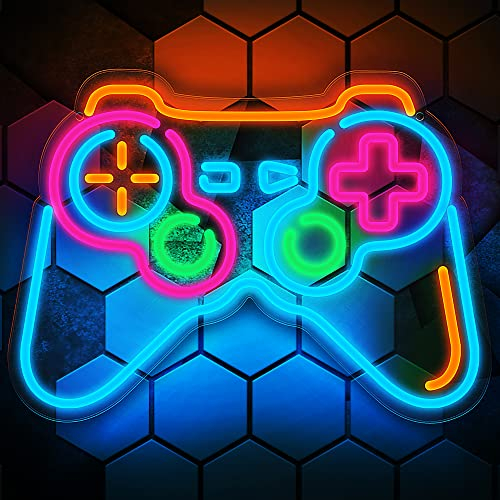 Eufrozy Dimmable Game Neon Sign, Acrylic Gaming LED Neon Light Sign, Bedroom Wall Decor Lights Powered by USB with Switch, for Kids, Boys, Gamers, Party Decoration, Man Caves, Birthday Gifts