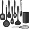 HaWare Juego de utensilios de cocina de 9 piezas (negro)