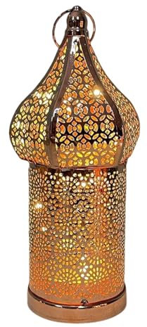 Lámpara de mesa marroquí - Linternas de marroquíes, Linterna de granja vintage | Lámpara de mesa vintage de granja con tallas huecas, lámpara de mesa marroquí para el hogar