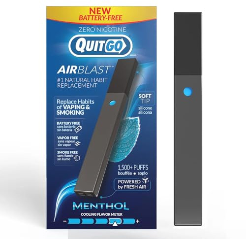 Stop Smoking, Smokeless with Soft Tip Chewable Mouth Grip for Maximum Relief, Oral Fixation Support, Clinically Studied, Oxygen Quit Smoking Aid (Menthol, 1 Pack)
