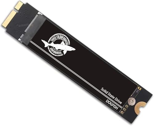 THREE COLOUR DOGFISH Dogfis SSD 512GB Upgrade for Mid 2012 MacBook Air A1466(EMC 2558) A1465(EMC 2559) High Performance Internal Solid State Drive (MacOS Pre-Installed) - 512GB