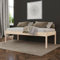 Seniorenbett 80x190 cm Saari Scandi Style ohne Rollrost aus unbehandeltem hartem FSC® Birken Vollholz - über 350 kg - Einzelbett Bettgestell - ohne Kopfteil - Stabiles Einzelbett für Senioren