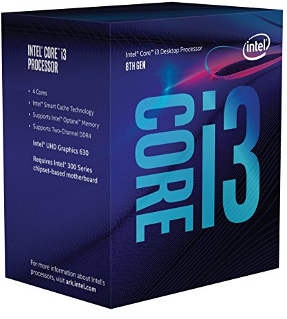 Intel Core i3-8100 CPU Processor SR3N5 3.60 GHz Box 6 MB Smart Cache i3 8th Generation (Renewed)