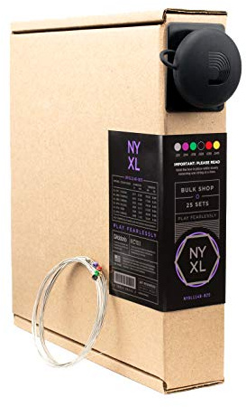 D'Addario NYXL1149-B25 Electric Guitar Strings, 11-49, 25 Sets | NYXL electric guitar strings deliver enhanced tuning stability, greater strength, dynamic range, and bright tone.