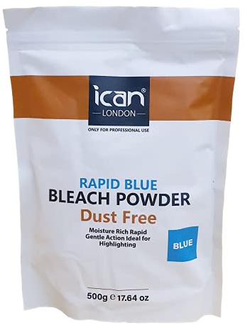 ican Rapid Blue Bleach Powder Dust Free extra strong formula 500g