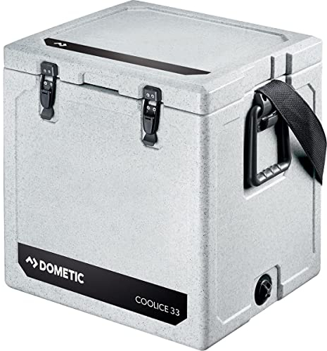 Dometic WCI Kühltruhe/Trockenbox, tragbare Kühlbox, isoliert mit Schaumstoff für langanhaltendes EIS, Steinfarbe, leicht, 33 l, Kühler mit Verriegelung, für Reisen und Outdoor