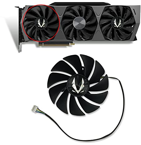 Dotodo 87mm Grafikkartenlüfter GA92S2U 12V 0.46A 4-poliger GPU Lüfter für Grafikkarte Kühler für ZOTAC GeForce RTX 3070 3080 Ti 3090 Graphics Lüfter Ersetzen Sie Den KüHler (Grafikkartenlüfter-A)