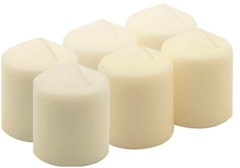 Hofer Set di 6 candele a colonna, diametro 80 x 100 mm, colore avorio, lunga durata circa 43 ore, diametro 80 mm, altezza 100 mm, prodotto in Austria