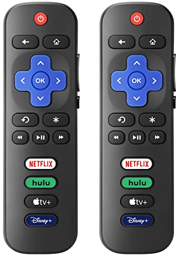 【Pack of 2】 New Replacement for All Roku TV Remote,Compatible for All TCL-ONN-Hisense-Roku TV Remote