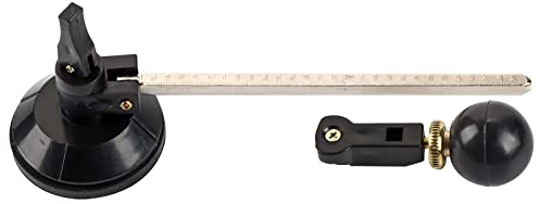 Fyearfly Cortador de Vidrio, brújulas de 6 Ruedas, Cortador de Corte Circular Ajustable con círculo de Ventosa y Escala Transparente para cortadores de Vidrio(30cm)