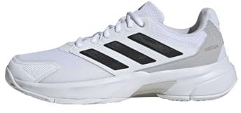 adidas Herren Courtjam Control 3 Tennis Shoes Tennisschuhe, Cloud White/Core Black/Grey Two, 44 EU