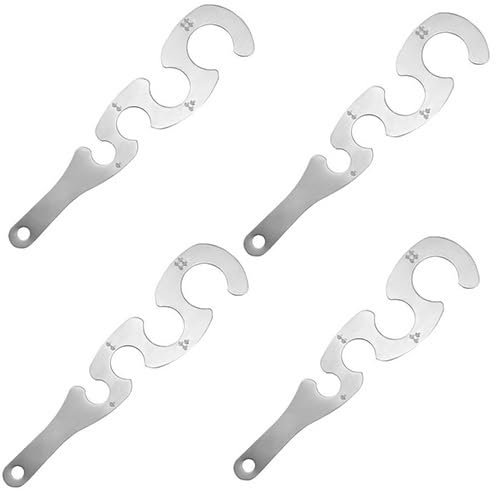 Herramienta para Medir Pasta 4 Agujeros, Herramienta para Medir Espaguetis de Acero Inoxidable, Medidor de Pasta de Cocina, Regla para Pasta, Herramienta de Control de Porciones para Medir Espaguetis