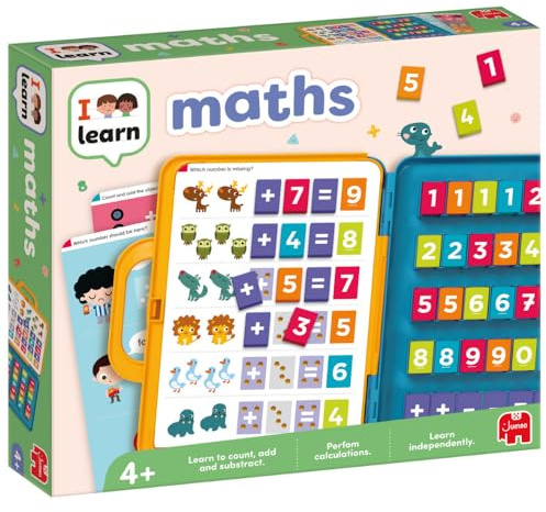 Jumbo I Learn Maths - Fun Educational Toys & Learning Game for Kids, Preschool Learning Resources, Childrens Counting & Times Tables Exercises - Count, Subtract, Add and Multiply - Ages 4 Years Plus