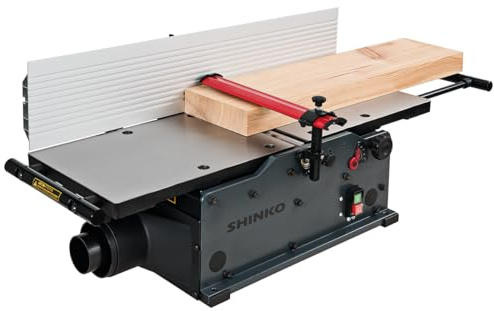 Shinko AH260s Abrichthobelmaschine | 260 mm Hobelbreite | Gusseisentische | 1.400 W Leistung | 20 Wendeplattenmesser | Aluminium-Fügeanschlag | neigbar von 90° bis 45°