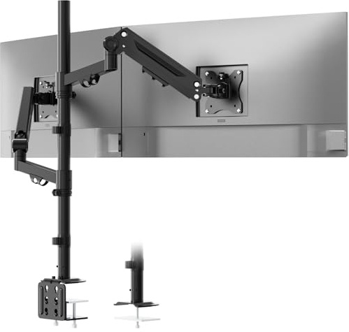 Monitorhalterung 2 Monitore für 17-40 Zoll Bildschirm - STANDOPIA Monitor Halterung Hält 12 kg pro Bildschirm mit Höhenverstellung, Neigen & Schwenken, VESA 75/100 mm