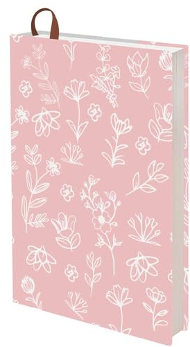 CRASPIRE Funda Libro Reutilizable Diseño Flores Color Rosa 827x583 Pulgada Lavable Impermeable Tapa Dura Tamaño A5 Tela Ideal Amantes los Libros Lectores Diarios Cuadernos Tapa Blanda Material