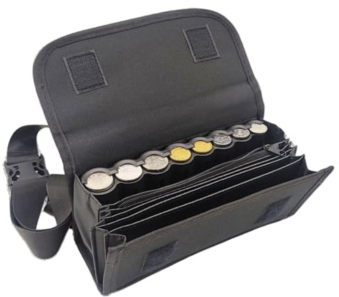 Sac Banane d'argent pour Vendeur de Billets et Distributeur de pièces Monnaie avec Ceinture réglable pour Serveuse, Serveur, collecteur, Changement Caisse