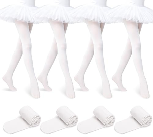 Bafiwu - Mallas para niñas, 40 denier, medias de ballet transpirables, medias elásticas y suaves para niños