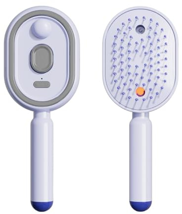 Spazzola Massaggiante con Nebulizzatore Elettrico e Cuscino per Doccia per Donna | Spazzola Elettrica con Vapor e Massaggio per Capelli | Spazzola Cuscino per Cura dei Capelli a Vapore Riscaldabile