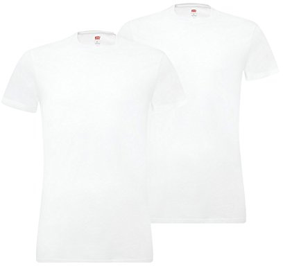 Levi's Men's Levis Men Solid Crew 2p T Shirt, White (White 300), M UK
