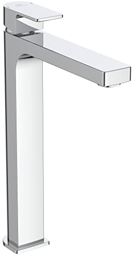 Ideal Standard A7114AA Edge Waschtischarmatur ohne Ablaufgarnitur verlängerter Sockel, Chrom