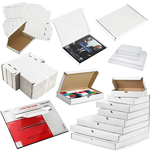 Vit PIP kartong stor brevlåda Amazon Ebay online-säljare kunglig postvänlig (C4 (349 x 249 x 24 mm), paket med 10)