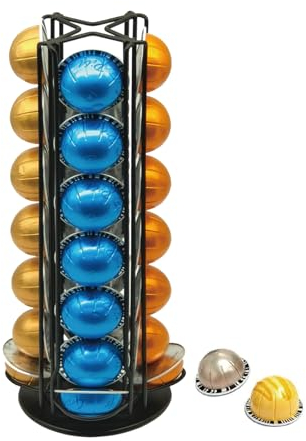 MaxMiuly Vertuoline - Soporte giratorio para cápsulas de café Nespresso Vertuo (28 unidades)