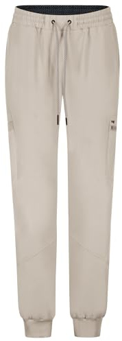 B-well Ricci Pantalon de gommage pour femmes Jogging Bas de gommage 7 poches Pantalon de gommage Spandex Anti-plis, sable, XL