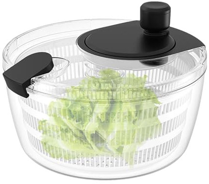 Manuell salladspinnare, salladsskål | salladsslunga med salladsskål och lock, delad struktur salladsslunga med skål och lock för grönsaker och frukt torktumlare