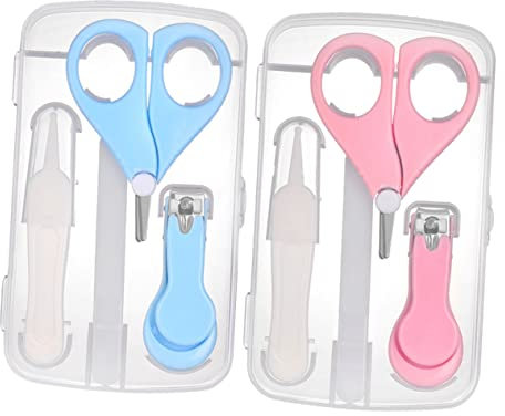 MERRYHAPY 2sätze Nagelknipser Set Mit Schere Feile Und Pinzette Junge Mädchen Maniküre Pflege Kit Rostfrei Und Frei Für Junge Mädchen