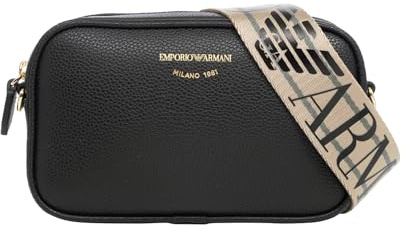 Emporio Armani Myea Crossbody-Taschen für Damen, Schwarz - Silber, Schwarz / Silber, Einheitsgröße