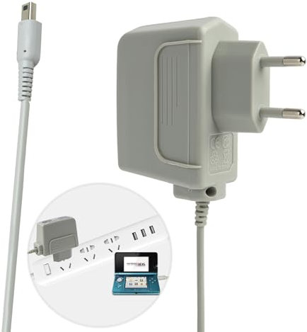 Chargeur Console Nintend DS, Adaptateur Secteur Chargeur de Voyage pour Nintend New 3DS / 2DS/DSi/DSi, Alimentation Power Adapter Portable pour Console - Gris