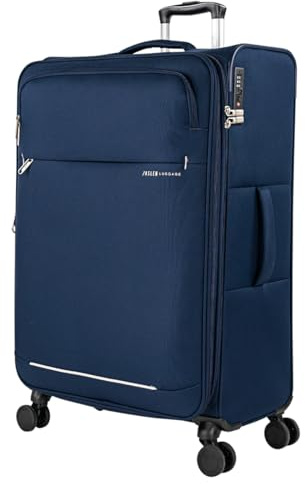 Jaslen - Maletas Grandes - Maleta Grande Blanda de Tela Extensible. Trolley Maletas de Viaje Blandas y de Tela Resistentes. Maletas de Viaje Candado de Combinacion TSA, Marino