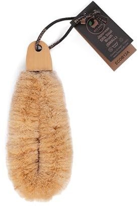 Eco Bath London Natural Sisal Japanese Spa Brush - Body Back Scrubber and Dry Brushing Body Brush for Deep Exfoliation and Smooth Skin, Firm Bristles (Small)