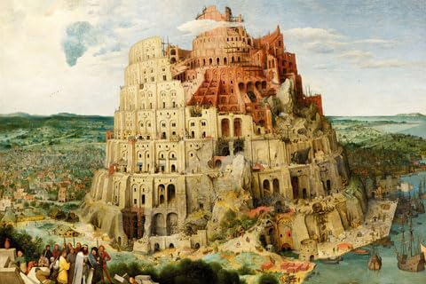 empireposter Pieter Bruegel der Ältere - Der Turmbau zu Babel - Poster Kunstposter Druck - 91,5x61 cm