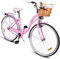 Maltrack Stadtfahrrad Dreamer mit Korb, 1-Gang, 28 Zoll, Rückleuchten, Gepäckträger, Klingel, Fahrrad Citybike Damenfahrrad, Rosa