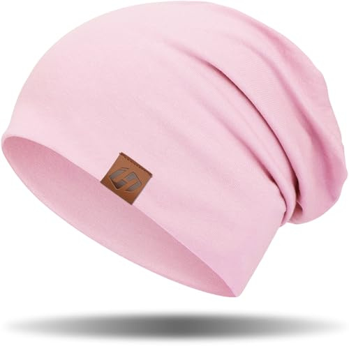 Bonnet en coton doux et doux pour la peau, unisexe, souple, rose, Taille unique