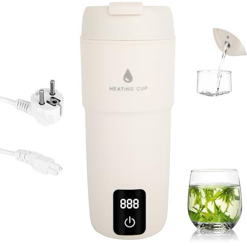 Reisewasserkocher - 400ml Mini Wasserkocher mit 4 Stufen Temperaturregelung,220V 300W Reise Wasserkocher Klein mit Überhitzungsschutz,Tragbarer Elektrischer Wasserkocher für Tee, Kaffee,Camping (C304)