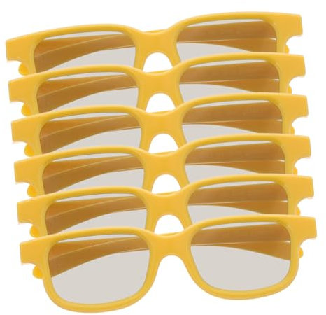 Vaguelly 6pezzi Occhiali Per Lenti Plastiche Per Cinema Computer e Giochi Esperienza Stereoscopica e Resistente