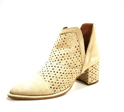 POPA Azahara Picado Botín Mujer beige - Serraje talla: 37