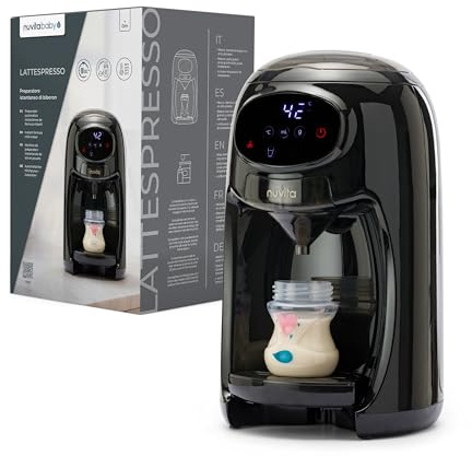 Nuvita 1180 Lattespresso - Preparador instantáneo de leche en polvo, dosificación precisa, calentamiento y mezcla, 4 temperaturas seleccionables, compatible con la mayoría de marcas de leche en polvo