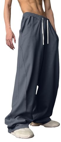 Baggy joggingbyxor herr sommar breda ben sweatpants Y2k hip hop byxor utomhus streetwear träningsbyxor fritidsbyxor långa cargobyxor elastisk linning parachute byxor tonåring med fickor