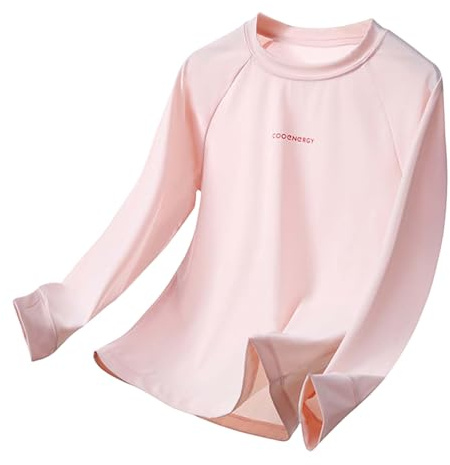 Camiseta de manga larga para niñas, tops para niños, camisa para niños y camisetas juveniles, de manga larga, camisetas deportivas para niños y niñas, para niños desde 2 años hasta adolescentes, Rosa