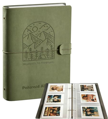 Album Fotografico da 3 Pollici Con Tasche per Inserimento, 180 Tasche Album Foto, Album Portafoto in Pelle PU Compatibili con Fujifilm Instax Mini, Polaroid Z2300, Kodak Mini Shot 3 Retro