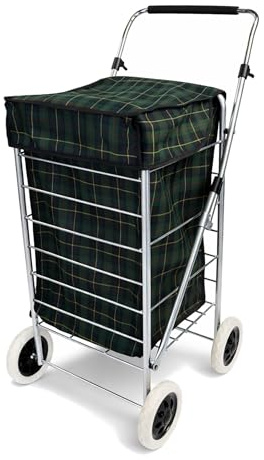 Oypla 4 Wheel Folding Shopping Trolley Bag Cart Market Laundry