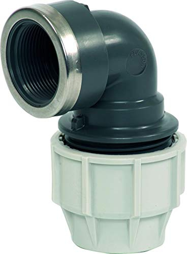 Plasson Klemmfitting Serie 18 - PE Rohr Winkel 90° mit IG (25 mm x 3/4)