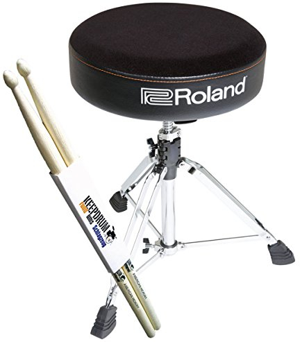 Roland RDT-R Drumhocker Rundsitz + keepdrum Drumsticks 1 Paar
