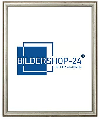 Bildershop-24 Bilderrahmen Barockrahmen Kalypso 40 X 60 cm Silber Antik Farbe und Größe wählbar